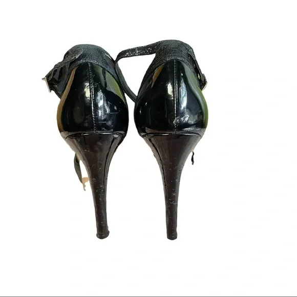 WHBM Black and White Platform High Heels Size 8 - Picture 6 of 7